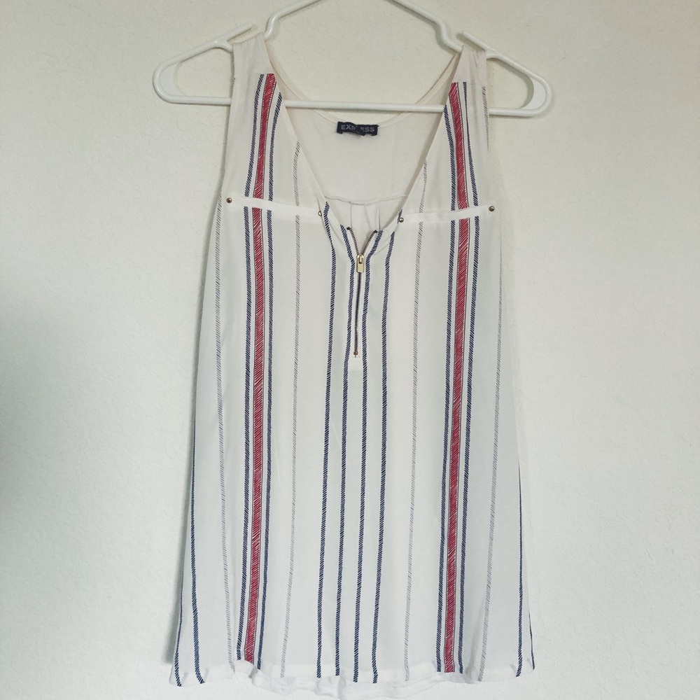 Express V-Neck Chiffon Tank